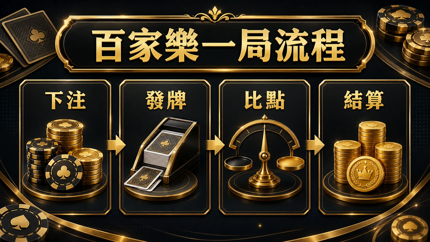 百家樂一局流程資訊圖