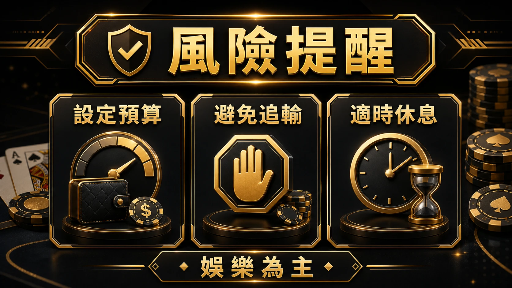 百家樂風險提醒資訊圖