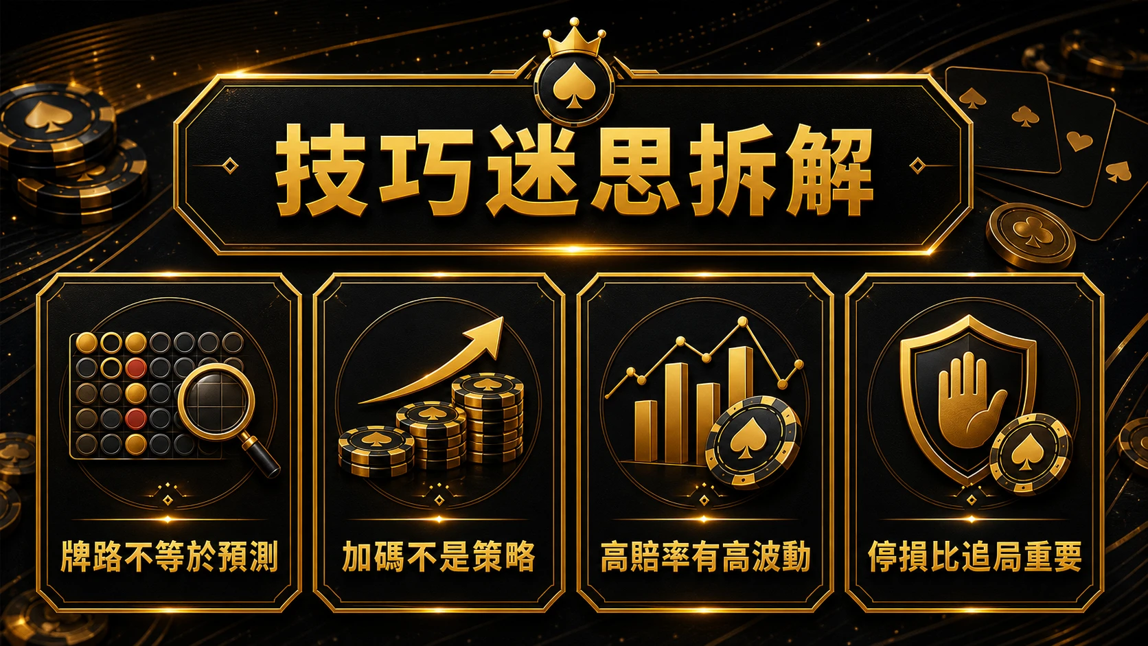 百家樂技巧迷思拆解資訊圖