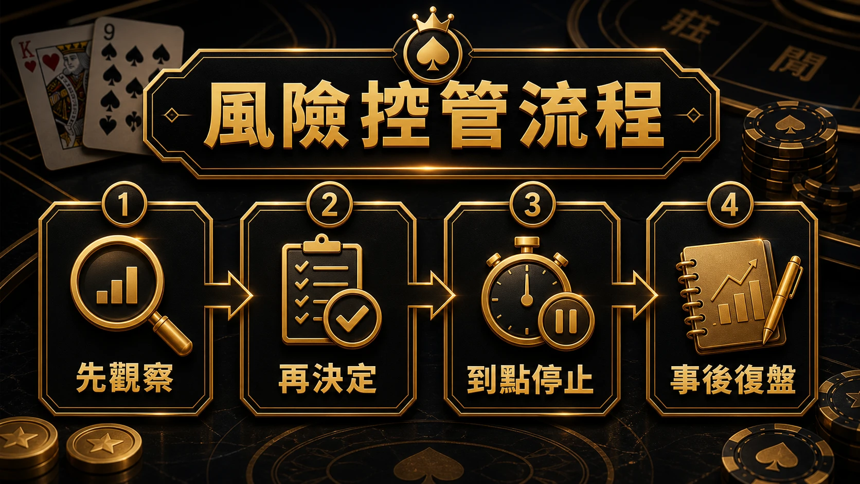 百家樂風險控管流程資訊圖