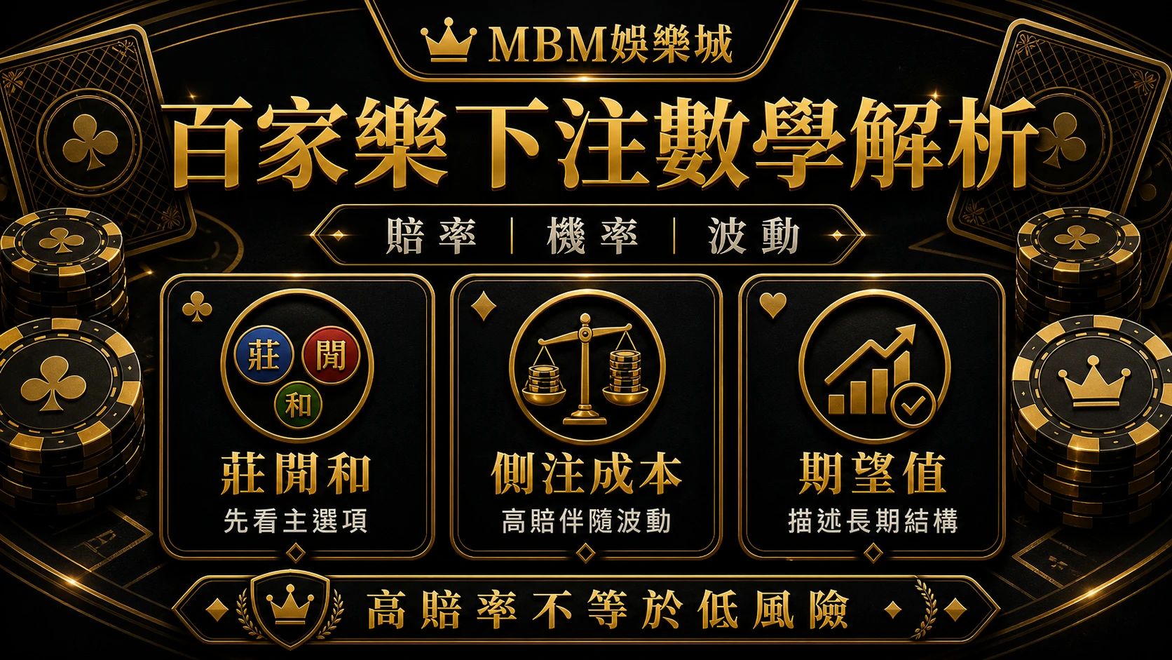 百家樂下注數學解析：莊閒和、側注與期望值比較｜3A娛樂城