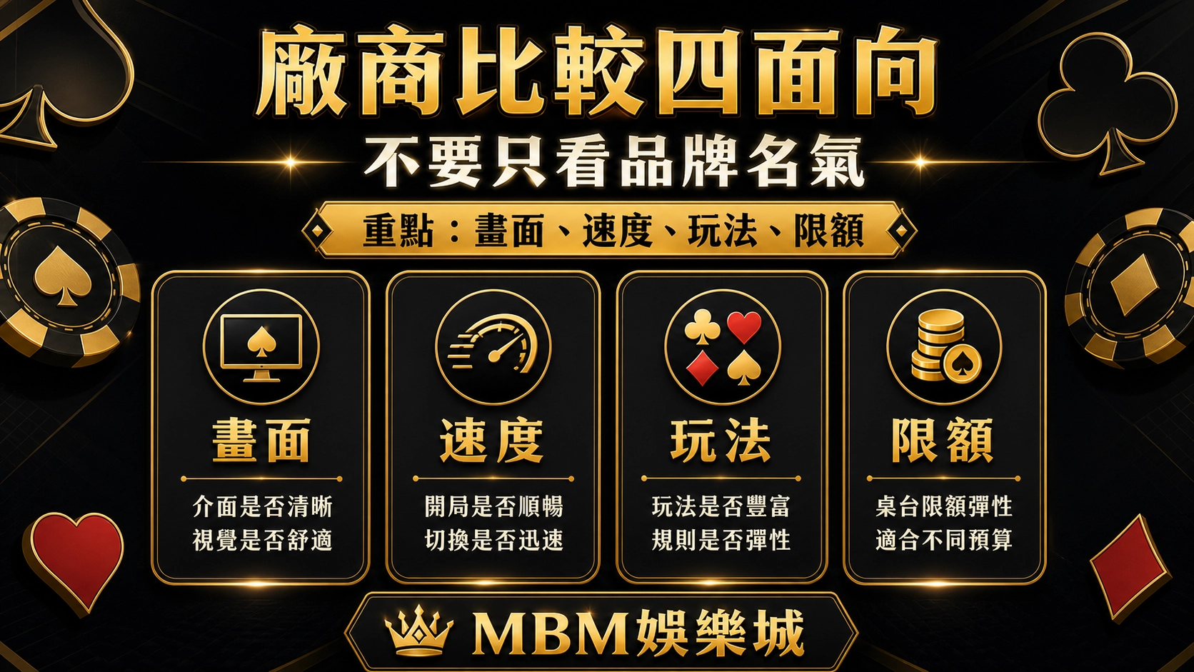 廠商比較四面向｜3A娛樂城