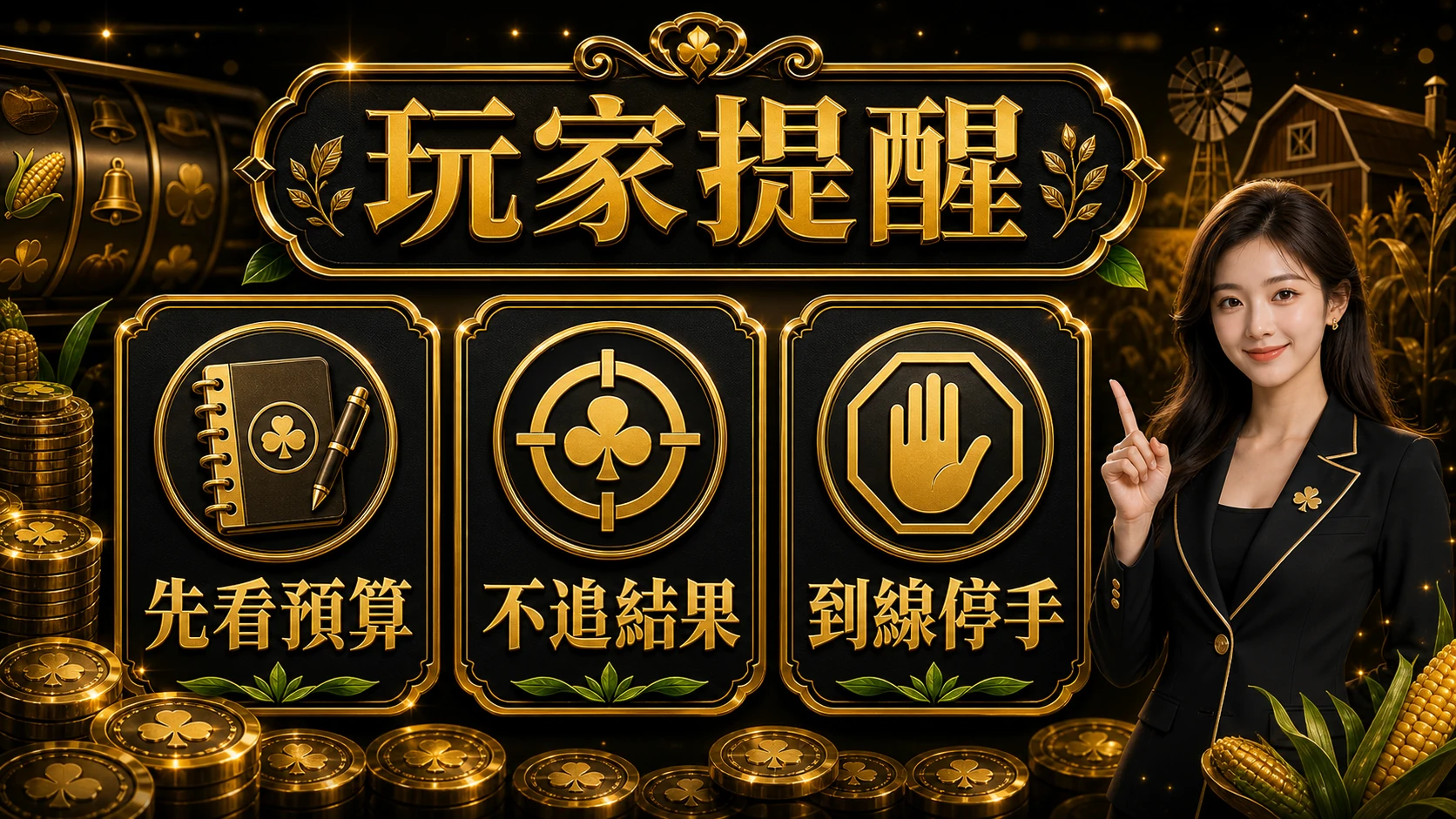 農場主題老虎機玩家提醒先看預算不追結果到線停手 3A娛樂城