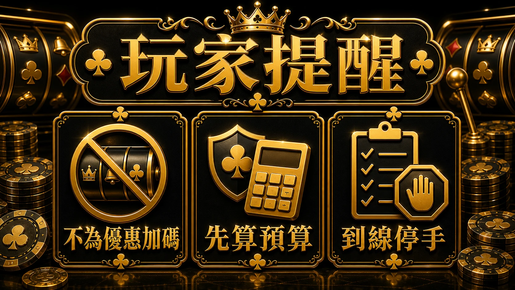 老虎機優惠玩家提醒不為優惠加碼先算預算到線停手 3A娛樂城