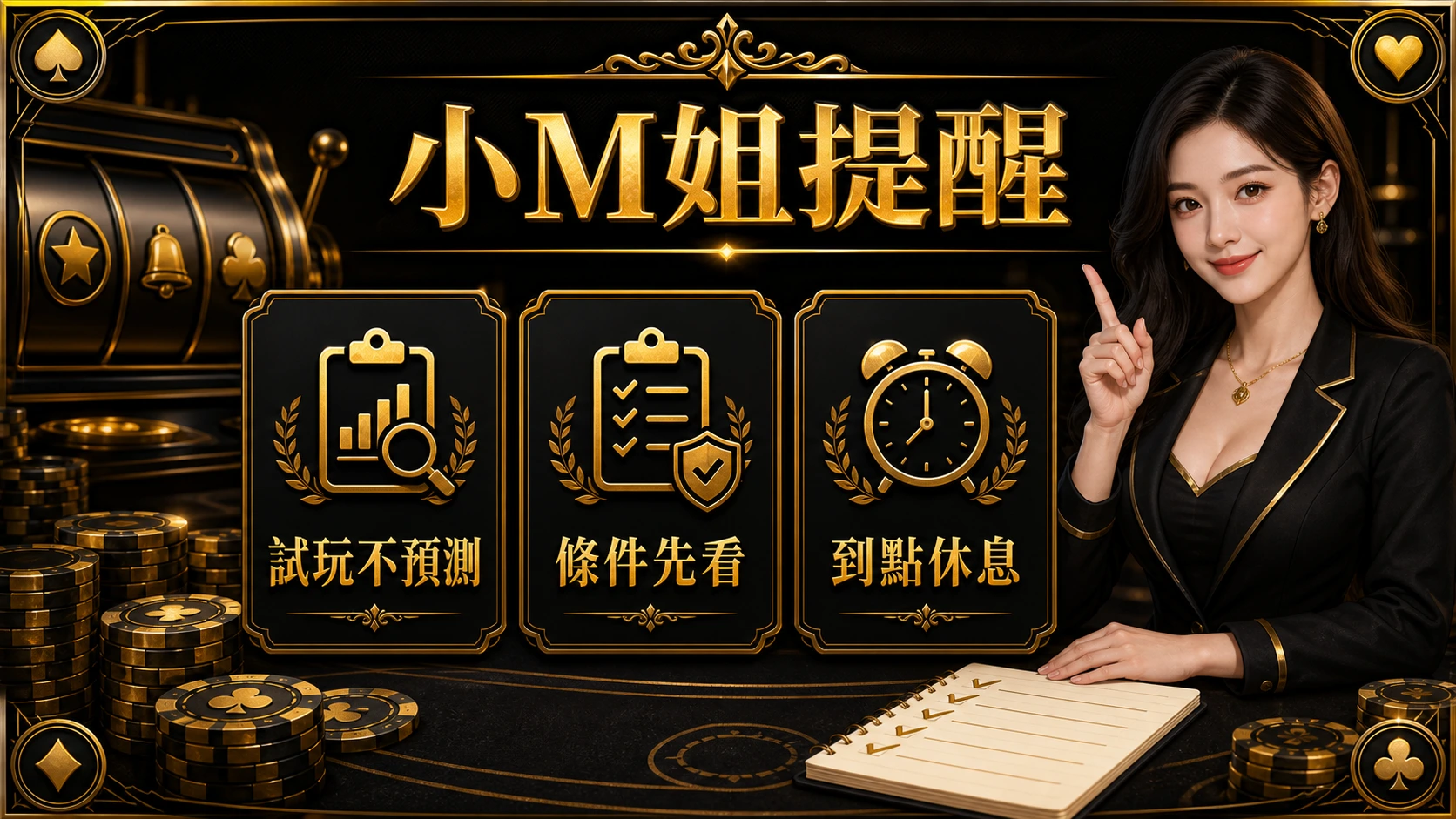 小M姐提醒試玩不預測條件先看到點休息資訊圖